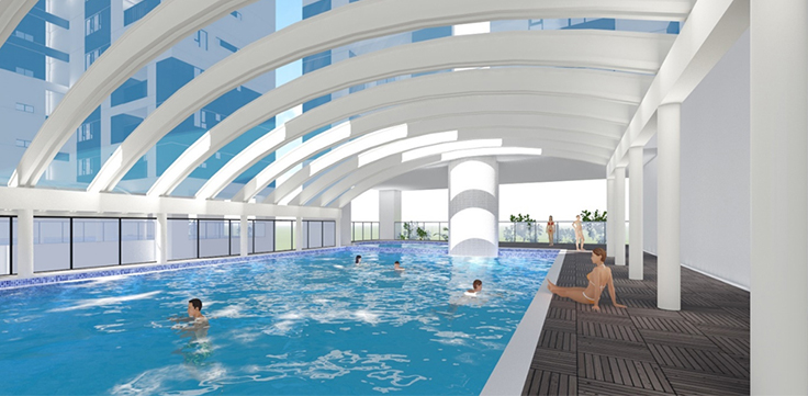 bể bơi chung cư Phú Mỹ Complex