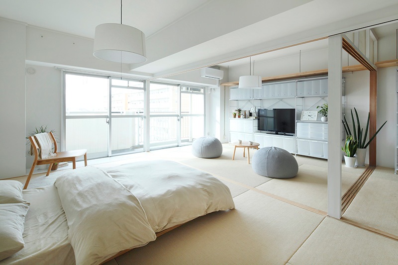 Phòng ngủ rộng thiết kế theo phong cách Hàn Quốc